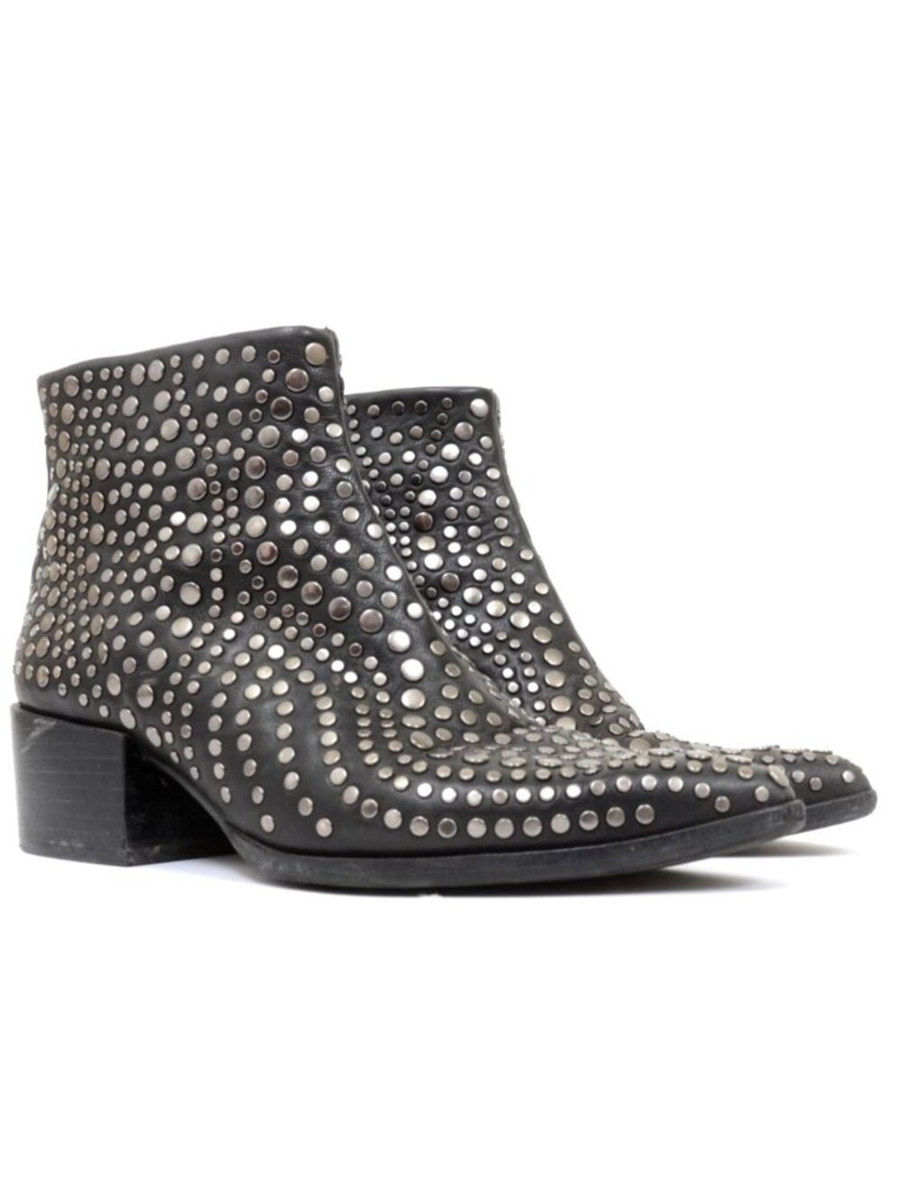 Vince Camuto Women's 8.5 Edenny Leather Studded Ankle Boot Rocker Chic Moto